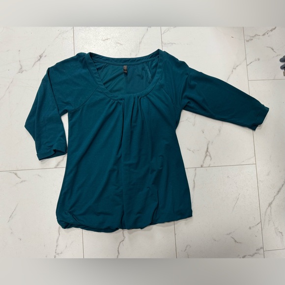 Denver Hayes Teal 3/4 length Sleeve Women's Top - Picture 4 of 12